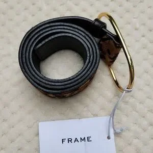 Nwt Frame Denim Le Grand Oval Leather Buckle Belt Nwt Frame Denim Le Grand Oval Leather Buckle Belt main image 4